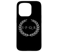 SPQR SENATUS POPULUS Que ROMANUS RÉPUBLIQUE Romaine Gris Rome Coque pour iPhone 15 Pro