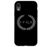 SPQR SENATUS POPULUS Que ROMANUS RÉPUBLIQUE Romaine Gris Rome Coque pour iPhone XR