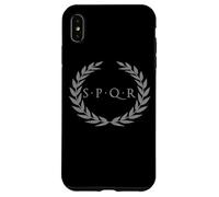 SPQR SENATUS POPULUS Que ROMANUS RÉPUBLIQUE Romaine Gris Rome Coque pour iPhone XS Max