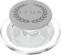 SPQR SENATUS POPULUS Que ROMANUS RÉPUBLIQUE Romaine Gris Rome PopSockets PopGrip pour MagSafe