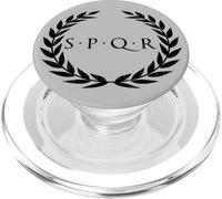 SPQR SENATUS POPULUS Que ROMANUS RÉPUBLIQUE Romaine Rome Noir PopSockets PopGrip pour MagSafe