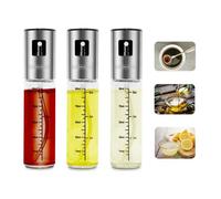 Spray à huile en verre - KITCHENCOOK - Spray90 - 90 ml - Acier inoxydable - Dosage précis