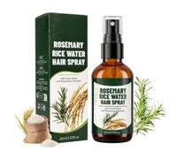 Spray à l'eau de riz et au romarin - Sérum hydratant sans rinçage pour cuir chevelu - Renforce et épaissit les cheveux abîmés - Réduit la chute et les frisottis