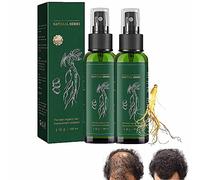 Spray à l'huile de Ginseng pour la repousse des cheveux Sérum de croissance rapide croissance des cheveux huile de gingembre pour Hommes Femmes Parents Perte de cheveux (2 flacons)