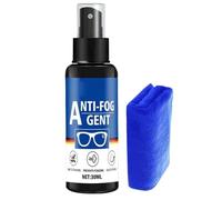 Spray anti-buée - 30 ml de liquide nettoyant pour lentilles, prévention de la buée sur les lunettes, boîtier d'accessoires synthétiques résilients | Pour lunettes de plongée, pare-brise, tuba, caméra