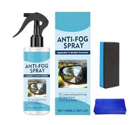 Spray Anti-buée - Anti-buée pour pare-brise de voiture | Agent de dégivrage 100ML avec serviette éponge | Traitement de visibilité | Miroir givré pour salle de bain, intérieur de conduite, camion, cam