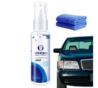 Spray Anti-Buée Pour Miroirs De Voiture Et Rétroviseurs, Défogeur pour Pare-brise avec Chiffon, Agent Anti-Pluie pour Miroirs et Vitres Extérieur Intérieur Conduite Hivernale et Plein Air