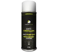 Spray Anti-Gravillon Noire Carrosserie | IRONTEK | 400ml | Insonorisant, Anti-Corrosion | Compatible Toutes Surfaces | Bas de Caisse, Passages Roues, Châssis | Application Rapide, Repeignable