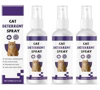 Spray Anti-griffures pour Chats, Spray répulsif pour Chats d'intérieur et d'extérieur, empêche Les griffures sur Les Meubles, Les Plantes, Les canapés, Les Tapis et Les Rideaux, 120 ML (3 pcs)