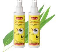 Spray Anti Moustique - Efficacité 7h - Format Famillial Dès 30 Mois - Visage &corps - Répulsif Moustique D'origine Naturelle - Eucalyptus Citronné - Fabriqué En France - Sans Deet - 2x150ml