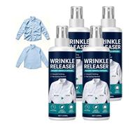 Spray anti-rides instantané sans fer, dissolvant anti-rides portable pour vêtements d'entretien pour les voyages d'affaires, lisse les plis en quelques secondes, convient aux chemises, robes (4pcs)