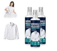 Spray anti-rides instantané, spray anti-plis, sans repassage, lisse les plis en quelques secondes, brume désodorisante et rafraîchissante, chemises, robes, literie et rideaux (50 ml et 3 pièces)