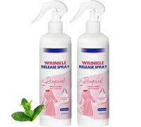 Spray anti-rides multifonction, format voyage 300 ml, défroisseur rapide, antistatique pour vêtements, formule douce, vaporisateur portable (2PCS)