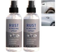 Spray anti-rouille polyvalent pour voitures en métal, nettoyant anti-taches en poudre de fer robuste, dissolvant instantané anti-rouille à action rapide pour véhicules, outils, roues (2 pièces)