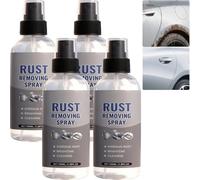 Spray anti-rouille polyvalent pour voitures en métal, nettoyant anti-taches en poudre de fer robuste, dissolvant instantané anti-rouille à action rapide pour véhicules, outils, roues (4 pièces)