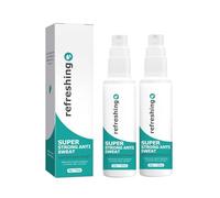 Spray anti-transpirant, déodorant anti-transpiration pour l'hyperhidrose, pour les mains, les pieds et la tête, arrête la transpiration aux zones à problèmes, couche de pulvérisation invisible, pas de