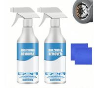 Spray antirouille et anti-particules de fer pour voiture, nettoyant antirouille puissant, spray antirouille à action rapide pour voitures, jantes et outils métalliques, 120 ml (2Pièce)