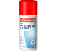 Spray Antiseptique Incolore - Nettoie la peau sans douleur, ne pique pas - Assure une parfaite hygiène cutanée - Sans alcool - Incolore - 100 ml