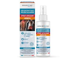 Spray Apaisant - Granions Decontractant Musculaire - Avant après effort | Aide à apaiser détendre zones sensibles, Arnica Menthol 5 huiles essentielles, Menthe poivrée 100 ml
