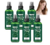 Spray après-shampoing sans rinçage à l'huile d'arbre à thé, démêlant hydratant et nourrissant, spray capillaire à l'arbre à thé, naturel et rafraîchissant pour les cheveux et la peau (6pcs)