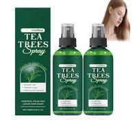 Spray après-shampoing sans rinçage à l'huile d'arbre à thé, démêlant hydratant et nourrissant, spray capillaire à l'arbre à thé, naturel et rafraîchissant pour les cheveux et la peau (2pcs)