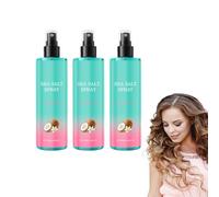 Spray au sel marin pour cheveux - Spray texturisant sec pour volume et texture pour cheveux à tenue légère qui volumise et texturise pour un fini Beach Waves pour femmes et hommes, (3 bouteilles)