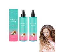 Spray au sel marin pour cheveux - Spray texturisant sec pour volume et texture pour cheveux à tenue légère qui volumise et texturise pour un fini Beach Waves pour femmes et hommes, (2 bouteilles)