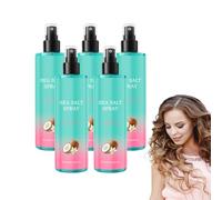 Spray au sel marin pour cheveux - Spray texturisant sec pour volume et texture pour cheveux à tenue légère qui volumise et texturise pour un fini Beach Waves pour femmes et hommes, (5 bouteilles)