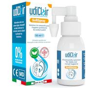 Spray Auriculaire Anti Cérumen 50ml - UdiClair SoftSpray Nettoyage des Oreilles Quotidien pour Bouchon de Cérumen Adulte Enfant Dissolution Rapide - Solution Isotonique à La Camomille Made in Italy