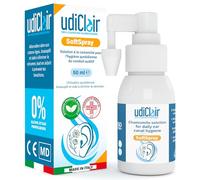 Spray Auriculaire Bouchon de Cérumen 50ml - UdiClair SoftSpray Solution Isotonique à La Camomille Made in Italy - Traitement Nettoyant Oreilles Adulte Enfant Dissolution Rapide avec Jet Nébulisé