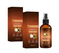 Spray autobronzant sans soleil, huile bronzante à la noix de coco pour un teint hâlé naturel et impeccable, huile corporelle hydratante autobronzante, convient pour le visage et le corps, 100 ml/3,38