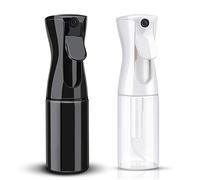 Spray Bottle Salon Pulvérisateur de Coiffure, Bouteille de Brumisateur d'eau, Flacon Spray Vide, Vaporisateur Brumisateur Cheveux, Hairstyling de Coiffeur Pulvérisateur,160ML - Noir & Transparent