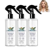 Spray capillaire à l'eau de romarin et de riz - brume pour cuir chevelu et cheveux, spray de soin du cuir chevelu pour cheveux secs et fins, sprays pour racines augmentant le volume (3PCS)