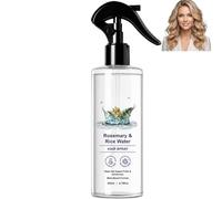 Spray capillaire à l'eau de romarin et de riz - brume pour cuir chevelu et cheveux, spray de soin du cuir chevelu pour cheveux secs et fins, sprays pour racines augmentant le volume (1 pièces)
