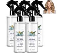 Spray capillaire à l'eau de romarin et de riz - brume pour cuir chevelu et cheveux, spray de soin du cuir chevelu pour cheveux secs et fins, sprays pour racines augmentant le volume (5PCS)