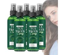 Spray Capillaire à L'Huile D'Arbre à Thé, AprèS-Shampoing Sans RinçAge à L'Huile D'Arbre à Thé, Spray DéMêLant Pour Cheveux Secs Et AbîMéS, Soin Des Cheveux EmmêLéS, Non Gras, Sans RinçAge (5 PCS)