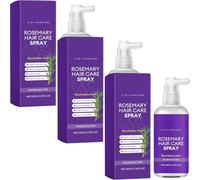Spray Capillaire au Romarin pour Renforcer les Cheveux, Réduire la Cassure, Ajouter Volume & Épaisseur, Nourrit Cuir Chevelu & Racines, Tous Types Cheveux Hommes Femmes (3pcs)