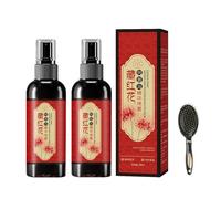 Spray capillaire au safran, spray noircissant pour cheveux au safran, sérum capillaire à base d'extraits de plantes, essence de safran et de polygonum multiflorum, anti-frisottis (2PCS)