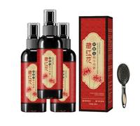 Spray capillaire au safran, spray noircissant pour cheveux au safran, sérum capillaire à base d'extraits de plantes, essence de safran et de polygonum multiflorum, anti-frisottis (3PCS)