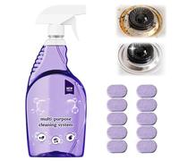 Spray Cleaner For Ovens,Spray Oven Cleaner,Cleaning S-pray For Instant Stain Removal,All-Purpose Cleaner S-pray,with 10 Concentrated Cleaning Tablets,Multi-Surface Cleaner for Kitchen,Bathroom & Home