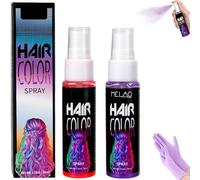 Spray Colorant Lavable Pour Cheveux, 3 Couleurs, Sprays Colorants Temporaires, Coiffage Instantané, Coloration Temporaire Vive Pour Cosplay, Bal De Promo, Fête, Noël, Halloween (2 pièces-A)
