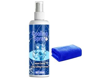 Spray corporel rafraîchissant, brume rafraîchissante d'été, 100 ml, liquide de refroidissement instantané, à baisse de température, formule à absorption rapide, pour plage, parc, pique-nique,