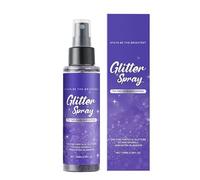 Spray Corps Brillant À Paillettes - Argent 100 Ml Effet Scintillant Doux Pour La Peau, Maquillage Étincelant Pour Le Visage, Cosmétique Pour Cheveux Avec Paillettes Finition Radieuse Pour Le Pro