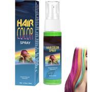 Spray Couleur Pour Cheveux, Laque Temporaire Colorée Pour Cheveux, Spray Colorant Capillaire Lavable, Coloration Lavable Pour Cheveux, Pour Adultes Maquillage Pour Halloween, Déguisements (Vert)