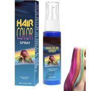 Spray Couleur Pour Cheveux, Laque Temporaire Colorée Pour Cheveux, Spray Colorant Capillaire Lavable, Coloration Lavable Pour Cheveux, Pour Adultes Maquillage Pour Halloween, Déguisements (Bleu)