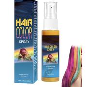 Spray Couleur Pour Cheveux, Laque Temporaire Colorée Pour Cheveux, Spray Colorant Capillaire Lavable, Coloration Lavable Pour Cheveux, Pour Adultes Maquillage Pour Halloween, Déguisements (Jaune)