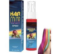 Spray Couleur Pour Cheveux, Laque Temporaire Colorée Pour Cheveux, Spray Colorant Capillaire Lavable, Sprays De Couleur Temporaire, Pour Fête Costumée Cosplay Halloween (Rouge)