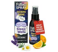 Spray coussin pour dormir [dormez bien] lavande - orange - camomille, spray apaisant pour dormir profondément - 100 % naturel - Fabriqué en Italie