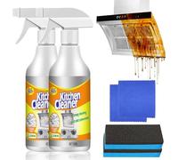 Spray Cuisine Dégraissant, Détartrant Dégraissant Cuisine, Multi-Usages Nettoyant Plaque Induction Pour Nettoyage Cuisinières à Gaz, Plans de Travail de Cuisine, Hottes Aspirantes (2)