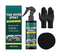 Spray de brillance pour pneus - Soin longue durée 100 ml outil d'entretien,Nettoyant pour roues de voiture | pour Berlines Camions SUV Camping-cars Motos Scooters Garage Maison Atelier Détailing